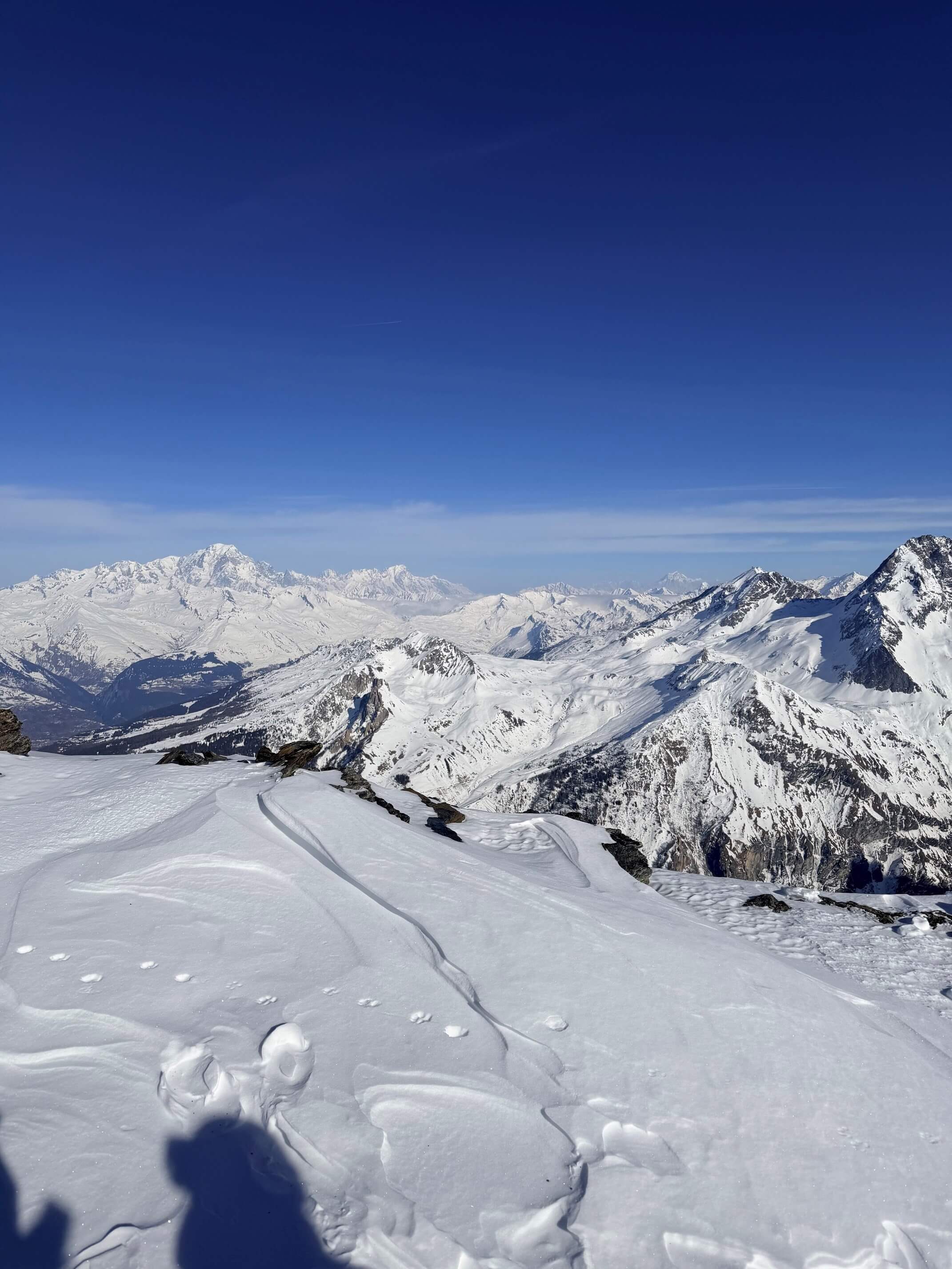 Vue sur le Mont Blanc depuis les sommets de La Plagne